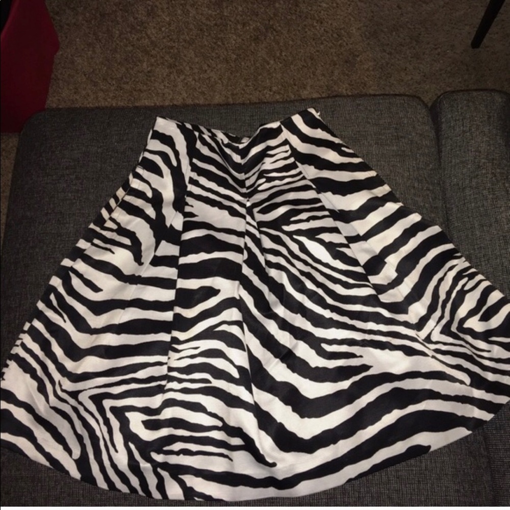 Express high waisted Zebra print full midi skirt